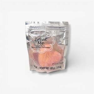 Treat Me Heart Shaped Bath Bomb Pink and Orange Scented Bath Burst New